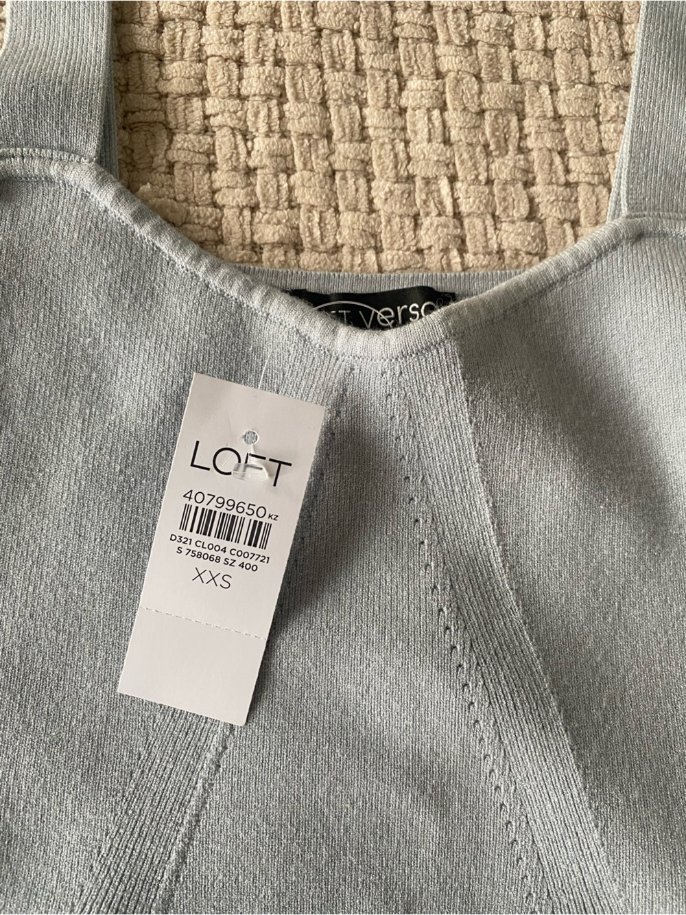 LOFT Light blue Knit Sweater Tank - Picture 2 of 3